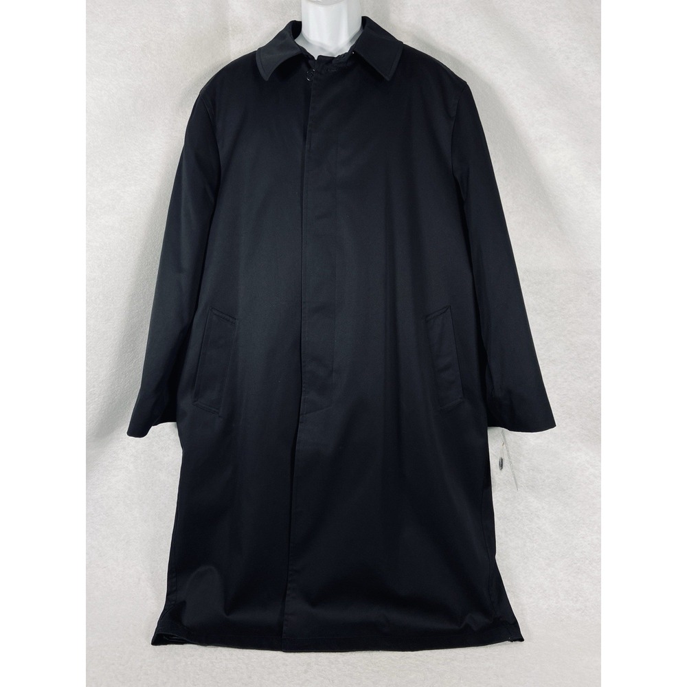 Jean Paul Germain Elements Coat Mens 44R Black Cotton Blend With Wool Lining New